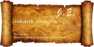 Jakubik Ernella névjegykártya